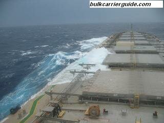  Bulk carrier at rough sea conditions