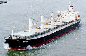 Modern handymax bulk carrier Sabrina underway